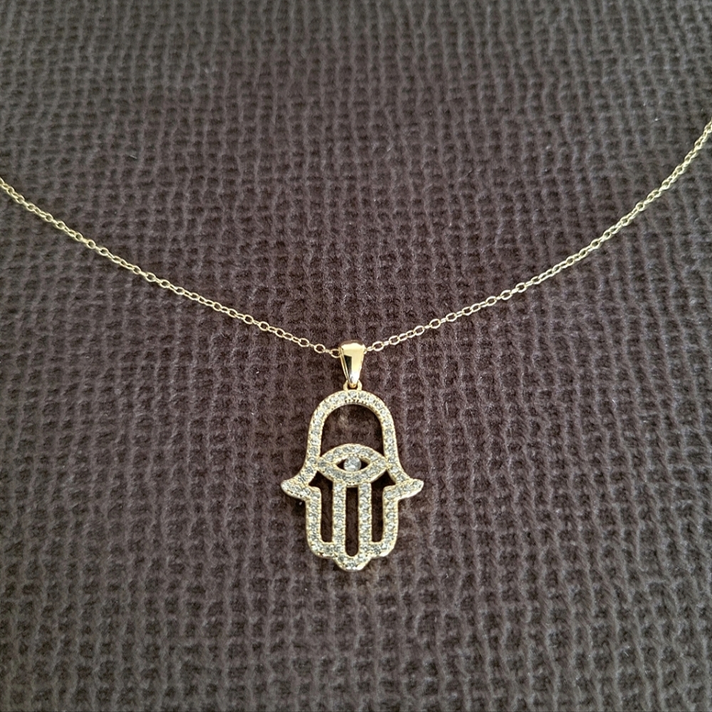 Cote d'Argent Gold💛 Hamsa🤚 Pendant Necklace - NWT - Picture 11 of 16